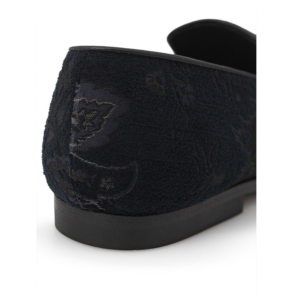 Etro Blue Leather Slip-On Loafers Etro