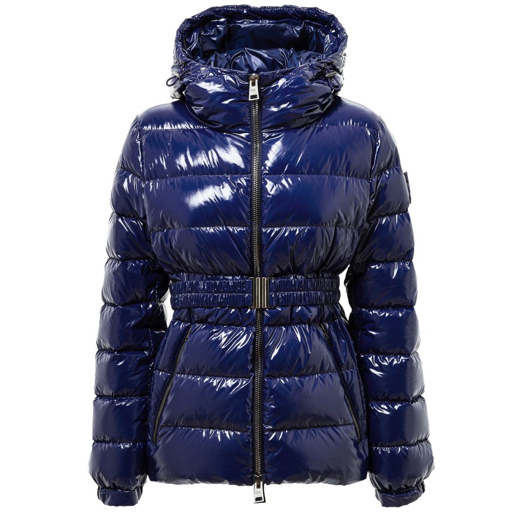Herno Blue Polyamide Coat Herno