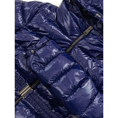 Herno Blue Polyamide Coat Herno