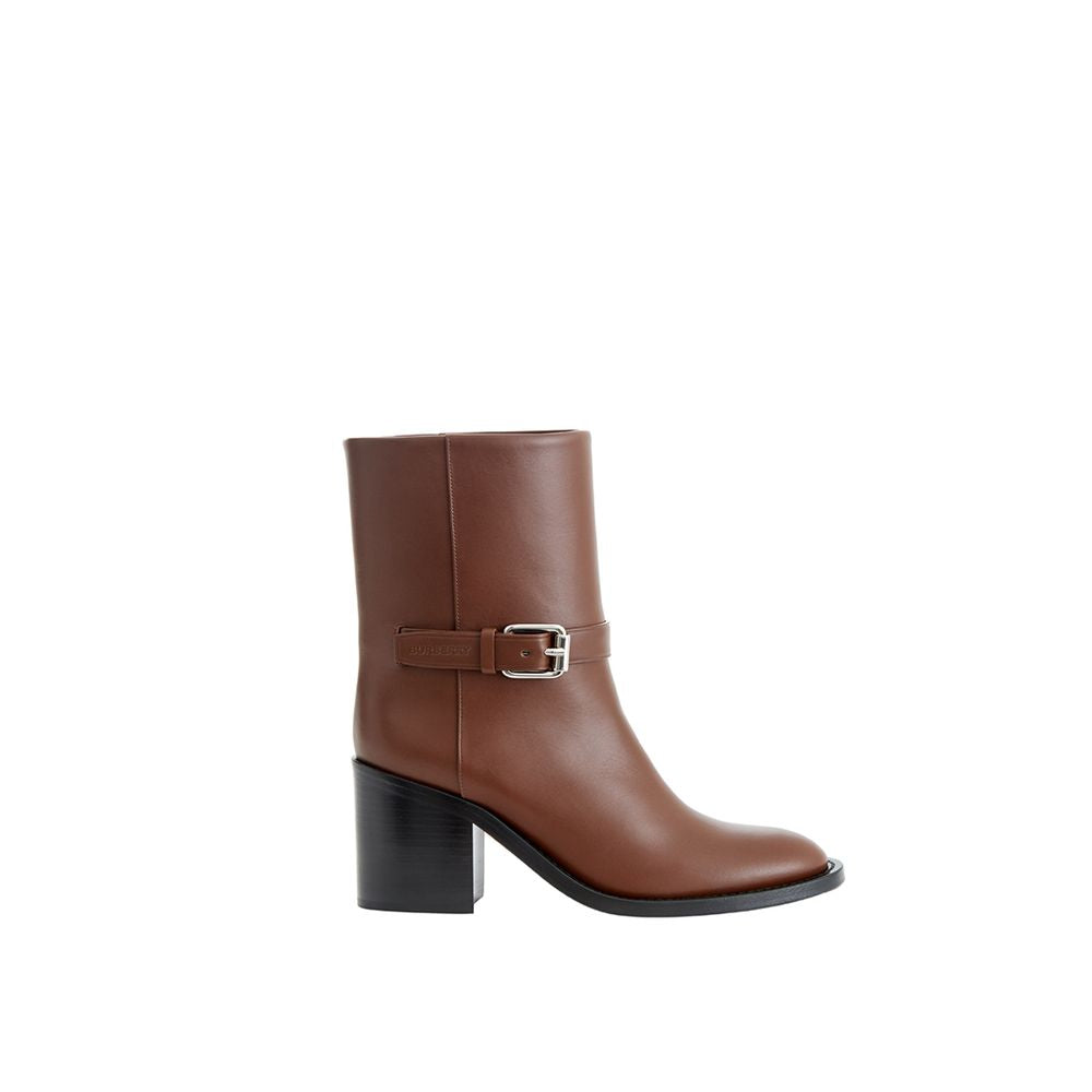 Burberry Brown Leather Ankle Boots Burberry