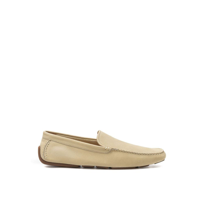 Bally Beige Leather Moccassin Bally