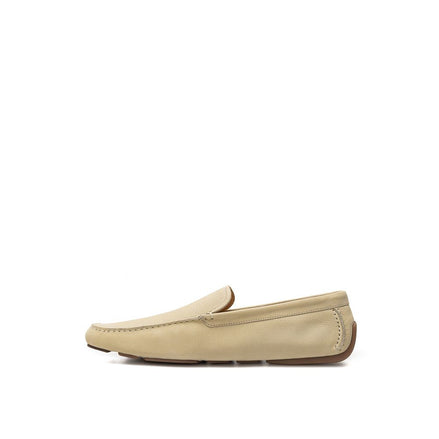 Bally Beige Leather Moccassin Bally