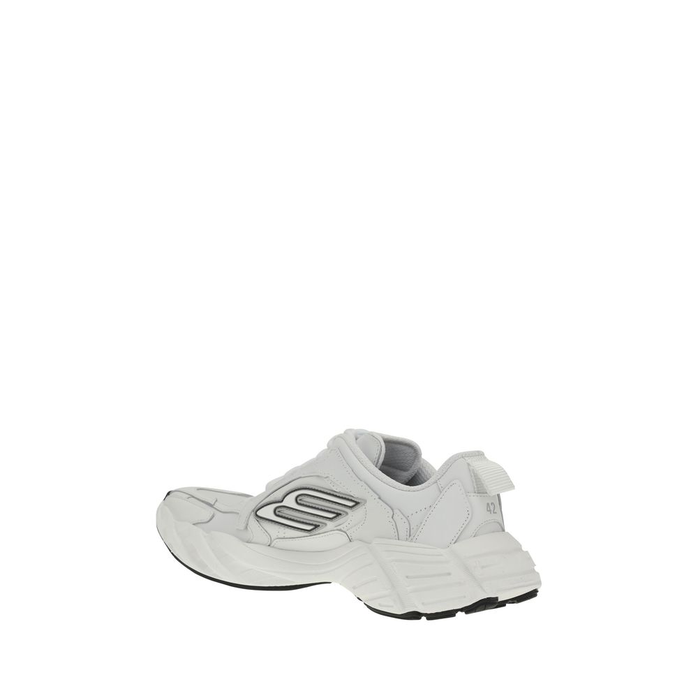 Balenciaga White Calf Leather Bos Taurus Athletic Sneakers Balenciaga