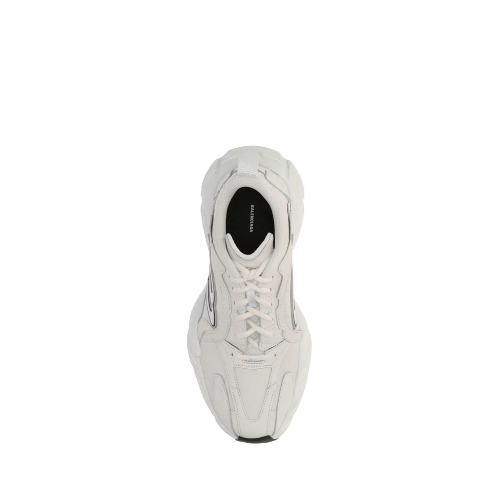 Balenciaga White Calf Leather Bos Taurus Athletic Sneakers Balenciaga