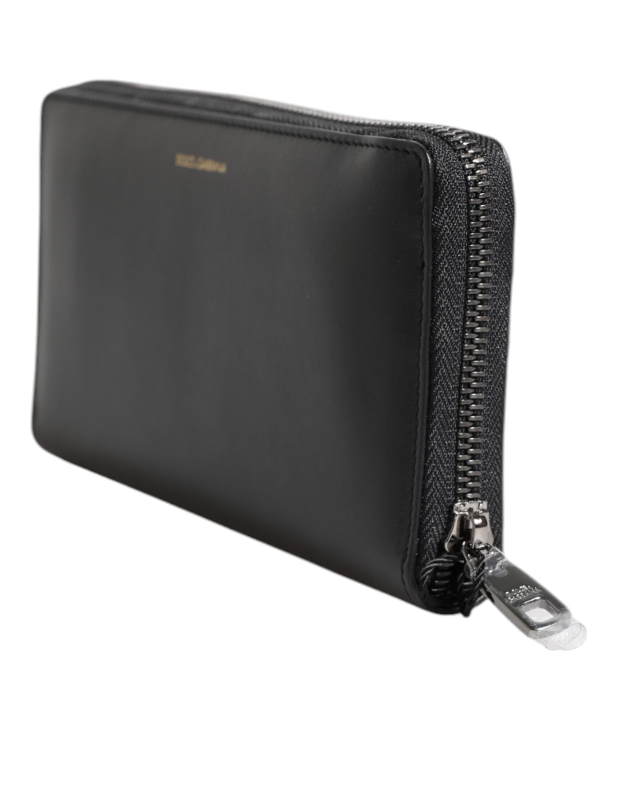 Dolce & Gabbana Black Blue Exotic Leather Embossed Continental Wallet Dolce & Gabbana