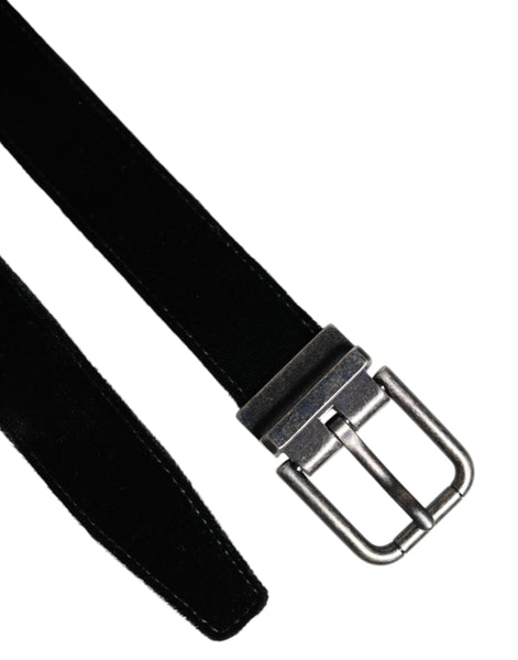 Dolce & Gabbana Black Leather Metal Buckle Classic Belt Dolce & Gabbana