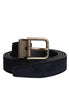 Dolce & Gabbana Black Goat Leather Metal Buckle Classic Belt Dolce & Gabbana
