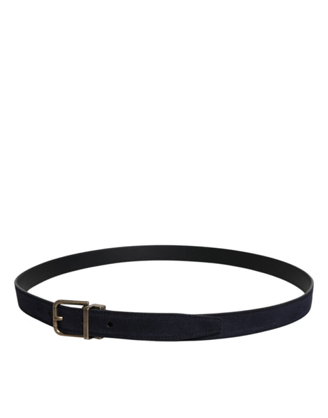 Dolce & Gabbana Black Goat Leather Metal Buckle Classic Belt Dolce & Gabbana