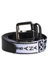 Dolce & Gabbana Black White Printed Metal Logo Buckle Belt Dolce & Gabbana
