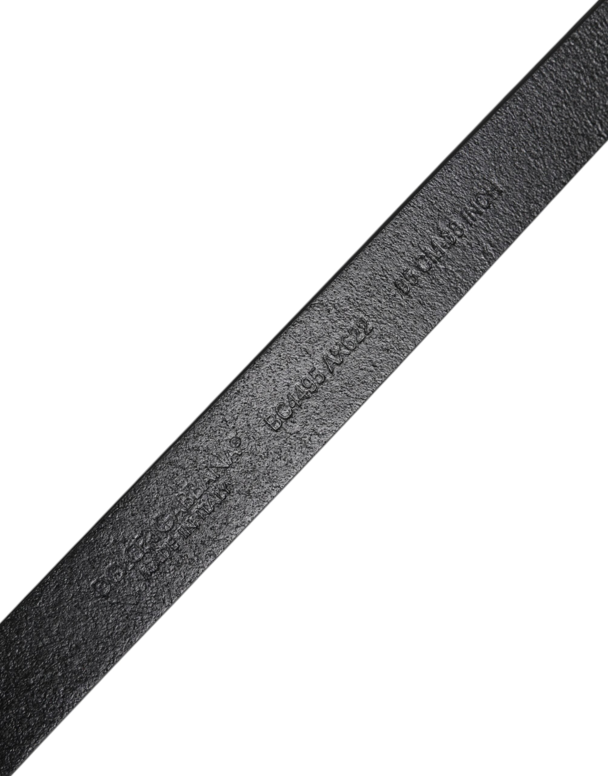 Dolce & Gabbana Black Calfskin Classic Metal Logo Buckle Belt Dolce & Gabbana