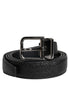 Dolce & Gabbana Black Calf Leather Classic Metal Buckle Belt Dolce & Gabbana