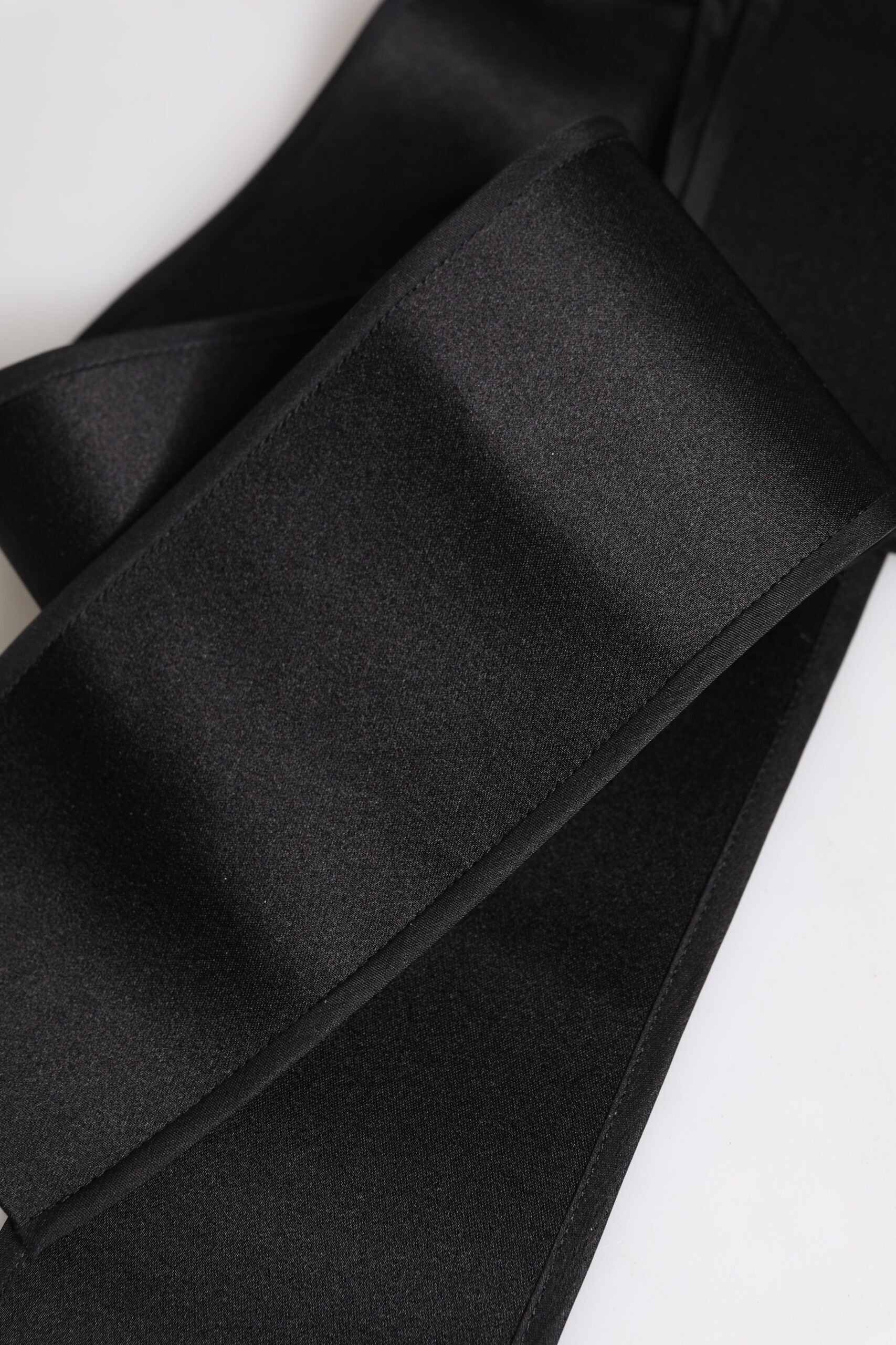 Dolce & Gabbana Black Satin Wide Waist Belt Dolce & Gabbana