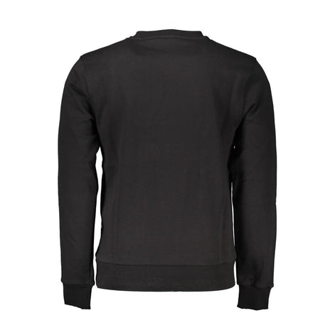 Cavalli Class Black Cotton Men Sweatshirt Cavalli Class
