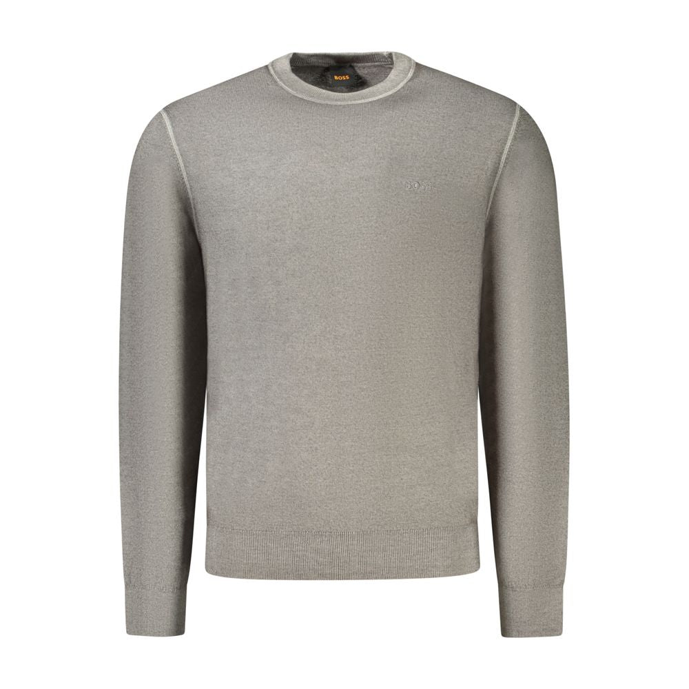 Hugo Boss Gray Wool Mens Sweater Hugo Boss