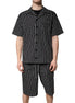 Dolce & Gabbana Black White Stripes Cotton Men Pajama Set Sleepwear Dolce & Gabbana