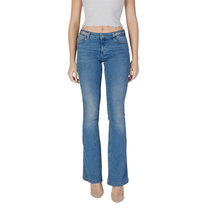 Liu Jo Light Blue Cotton Bootcut Jeans Liu Jo