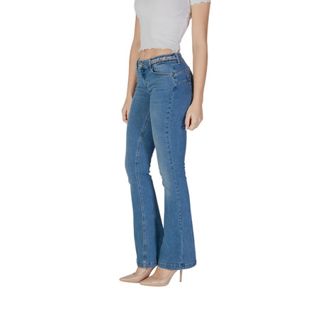 Liu Jo Light Blue Cotton Bootcut Jeans Liu Jo