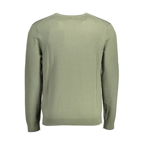 Napapijri Green Wool Men Sweater Napapijri