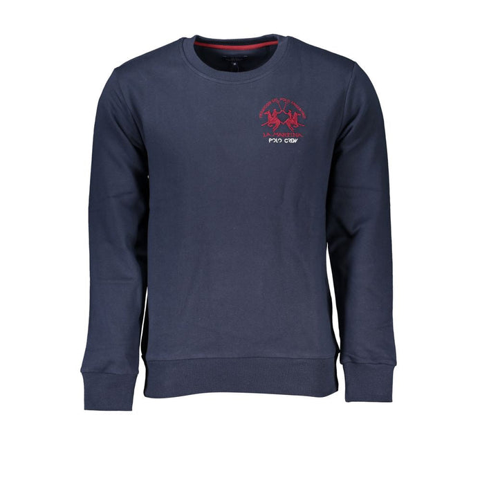 La Martina Blue Cotton Men's Sweatshirt La Martina