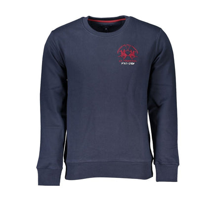 La Martina Blue Cotton Men's Sweatshirt La Martina