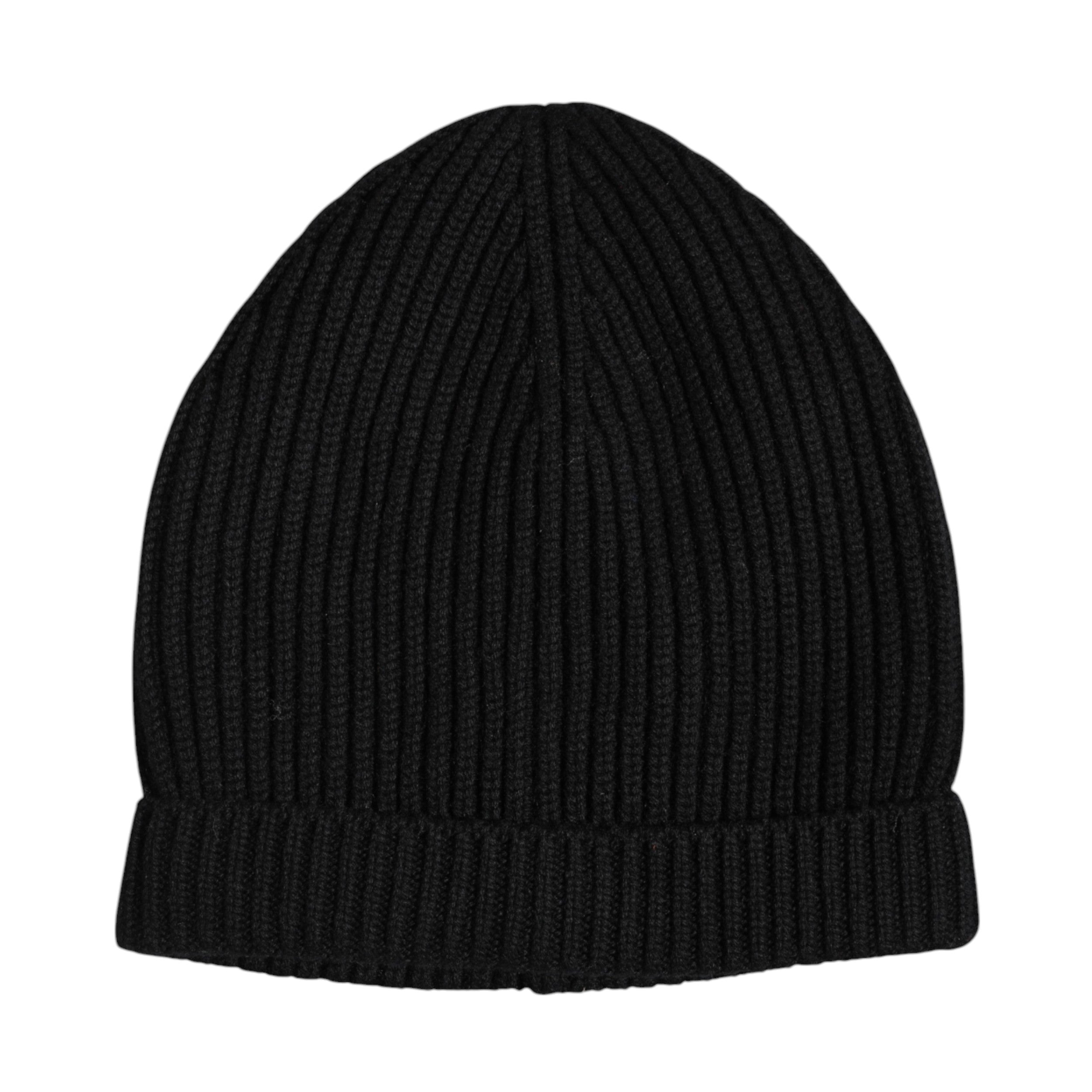 Dolce & Gabbana Black Cashmere Knitted Winter Beanie Hat Dolce & Gabbana