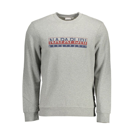 Napapijri Grigio Cotton Men Sweatshirt Napapijri