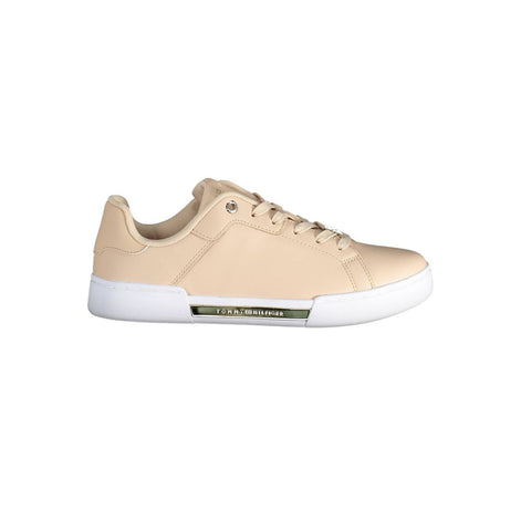 Tommy Hilfiger Pink Leather Women Sneaker Tommy Hilfiger