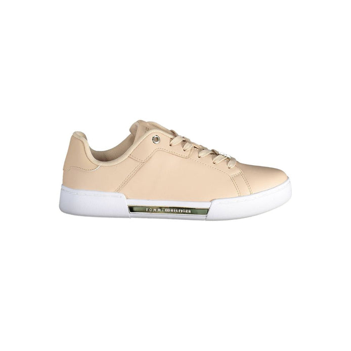 Tommy Hilfiger Pink Leather Women Sneaker Tommy Hilfiger