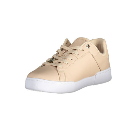 Tommy Hilfiger Pink Leather Women Sneaker Tommy Hilfiger