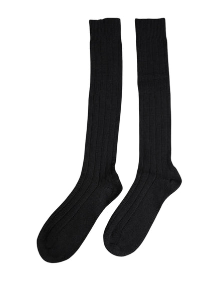 Dolce & Gabbana Black DG Logo Print Over The Calf Socks Dolce & Gabbana