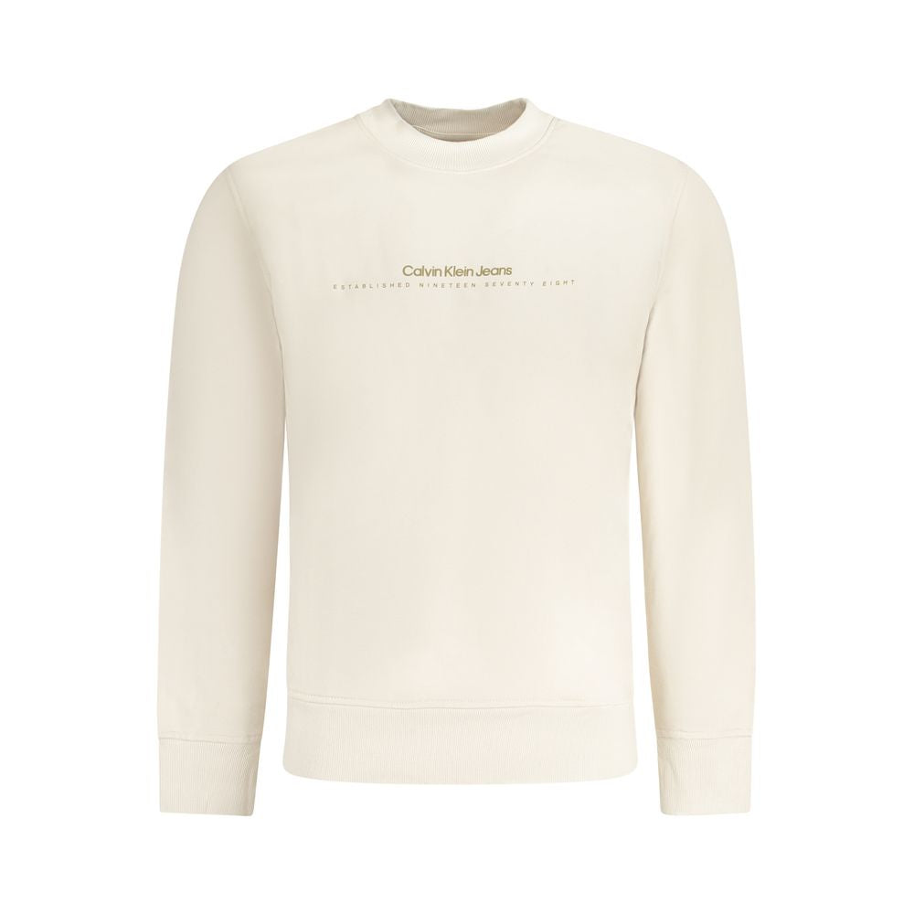 Calvin Klein Beige Cotton Men's Sweatshirt Calvin Klein