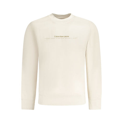Calvin Klein Beige Cotton Men's Sweatshirt Calvin Klein
