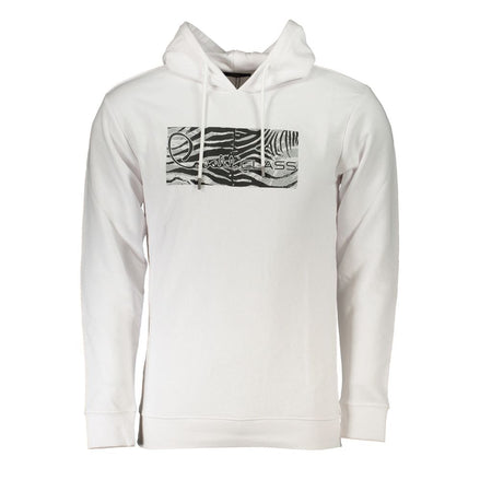Cavalli Class White Cotton Men Sweater Cavalli Class