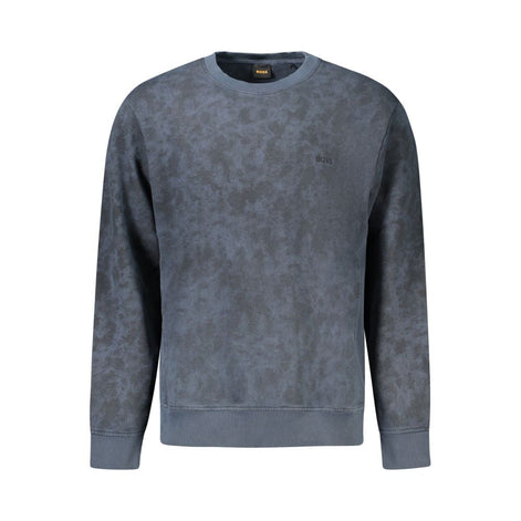 Hugo Boss Blue Cotton Men Sweater Hugo Boss