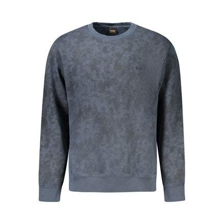 Hugo Boss Blue Cotton Men Sweater Hugo Boss