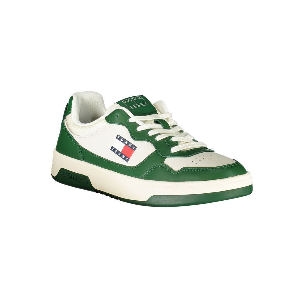 Tommy Hilfiger White Leather Men Sneaker Tommy Hilfiger