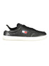 Tommy Hilfiger Black Leather Men Sneaker Tommy Hilfiger