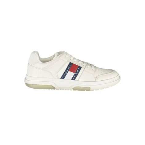 Tommy Hilfiger White Leather Men Sneaker Tommy Hilfiger