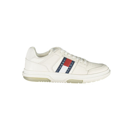 Tommy Hilfiger White Leather Men Sneaker Tommy Hilfiger