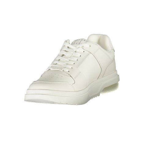 Tommy Hilfiger White Leather Men Sneaker Tommy Hilfiger