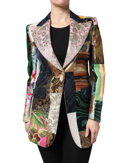Dolce & Gabbana Multicolor Floral Patchwork Jacquard Jacket Dolce & Gabbana
