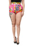 Dolce & Gabbana Pink Printed High Waist Hot Pants Shorts Dolce & Gabbana