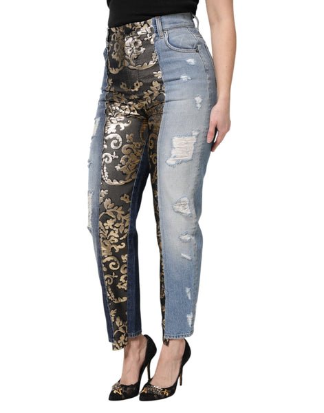Dolce & Gabbana Multicolor Patchwork High Waist Denim Jeans Dolce & Gabbana
