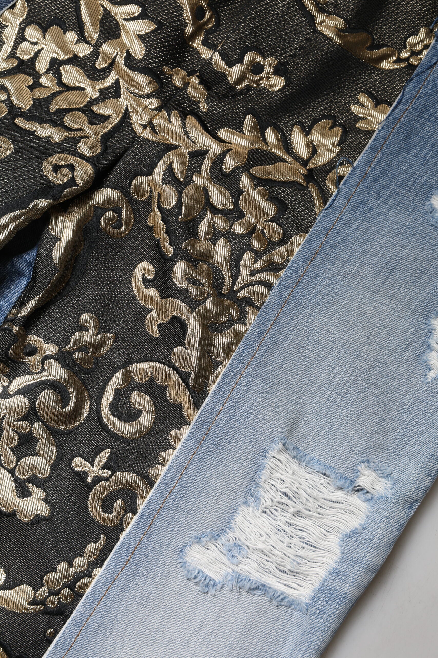 Dolce & Gabbana Multicolor Patchwork High Waist Denim Jeans Dolce & Gabbana