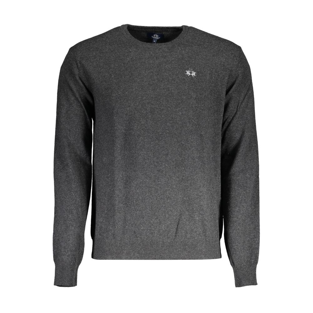 La Martina Grigio Wool Men Sweater La Martina