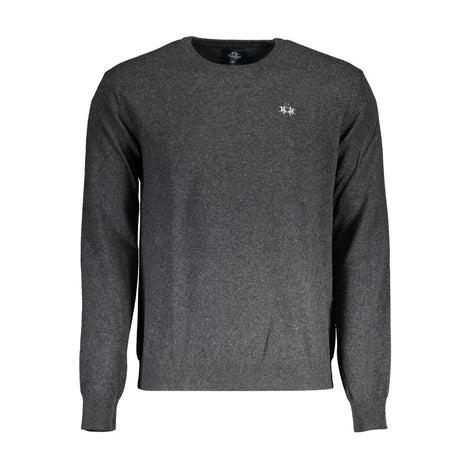 La Martina Grigio Wool Men Sweater La Martina