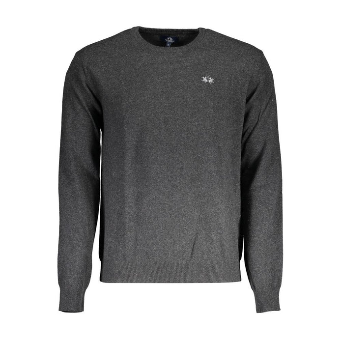 La Martina Grigio Wool Men Sweater La Martina