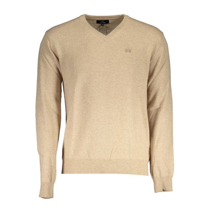 La Martina Beige Lyocell Men's Sweater La Martina