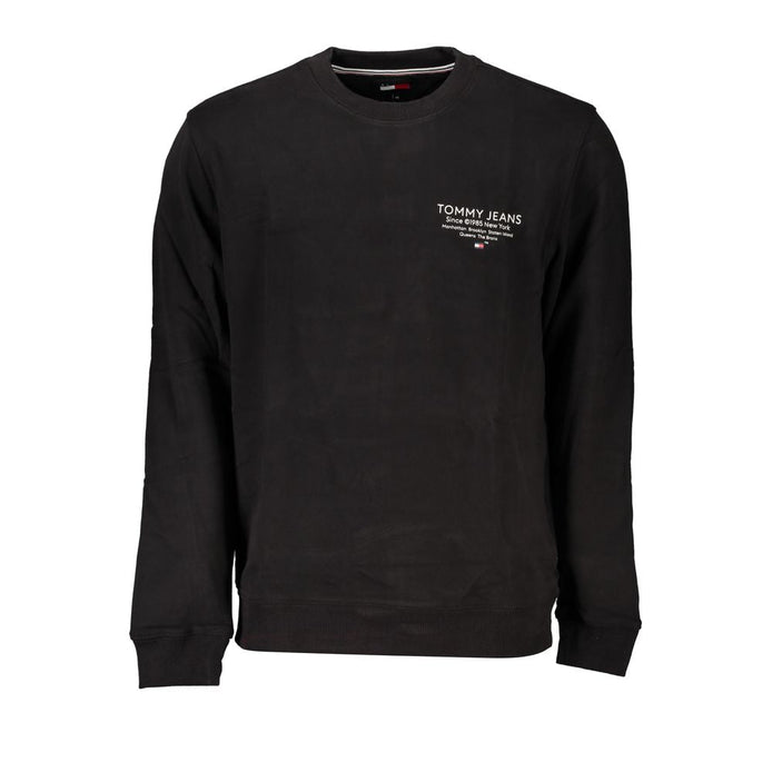 Tommy Hilfiger Black Cotton Men Sweater Tommy Hilfiger