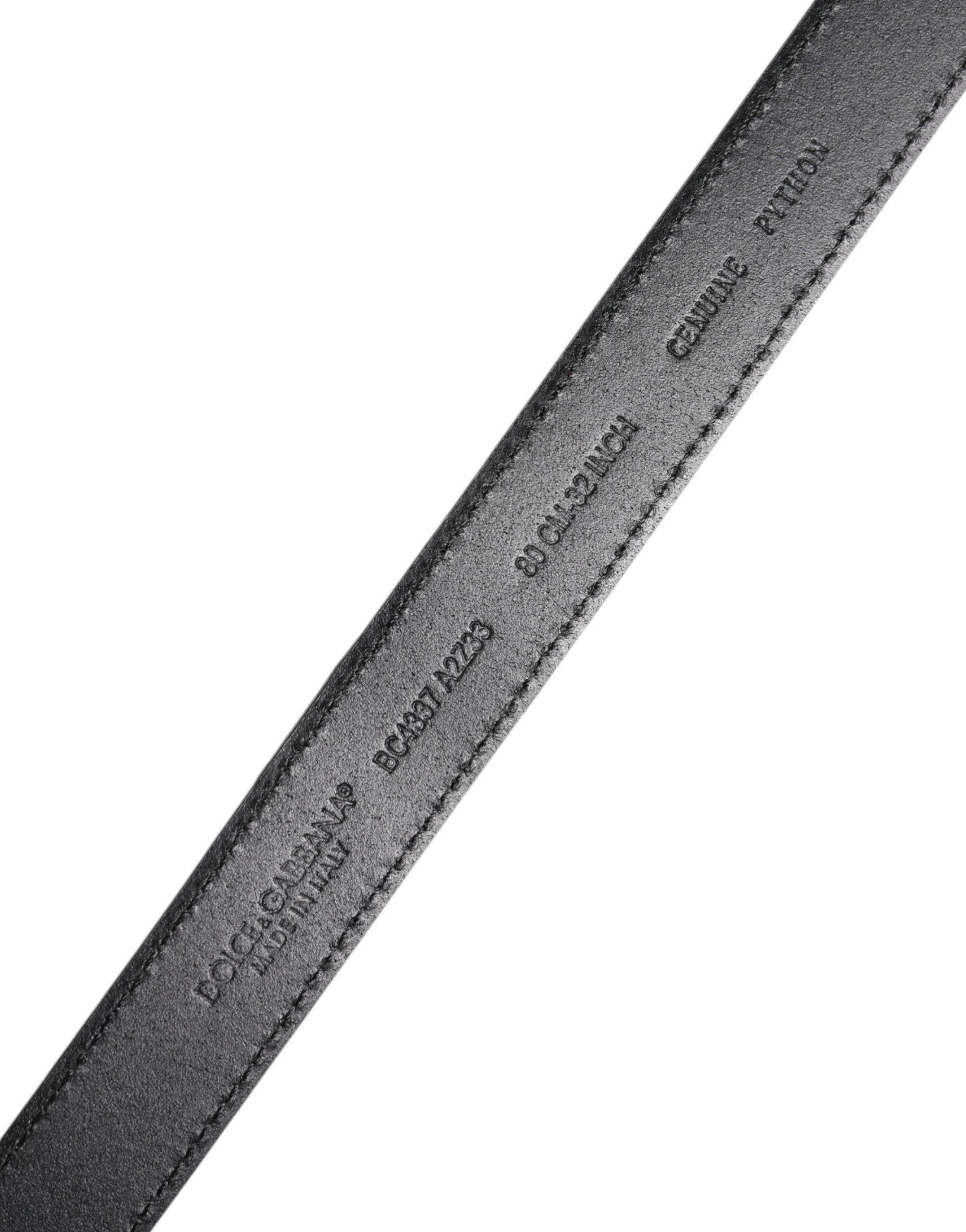 Dolce & Gabbana Red Exotic Leather Brass Metal Buckle Belt Dolce & Gabbana